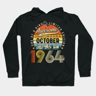 Awesome Since October 1964 Vintage 59th Birthday Hoodie